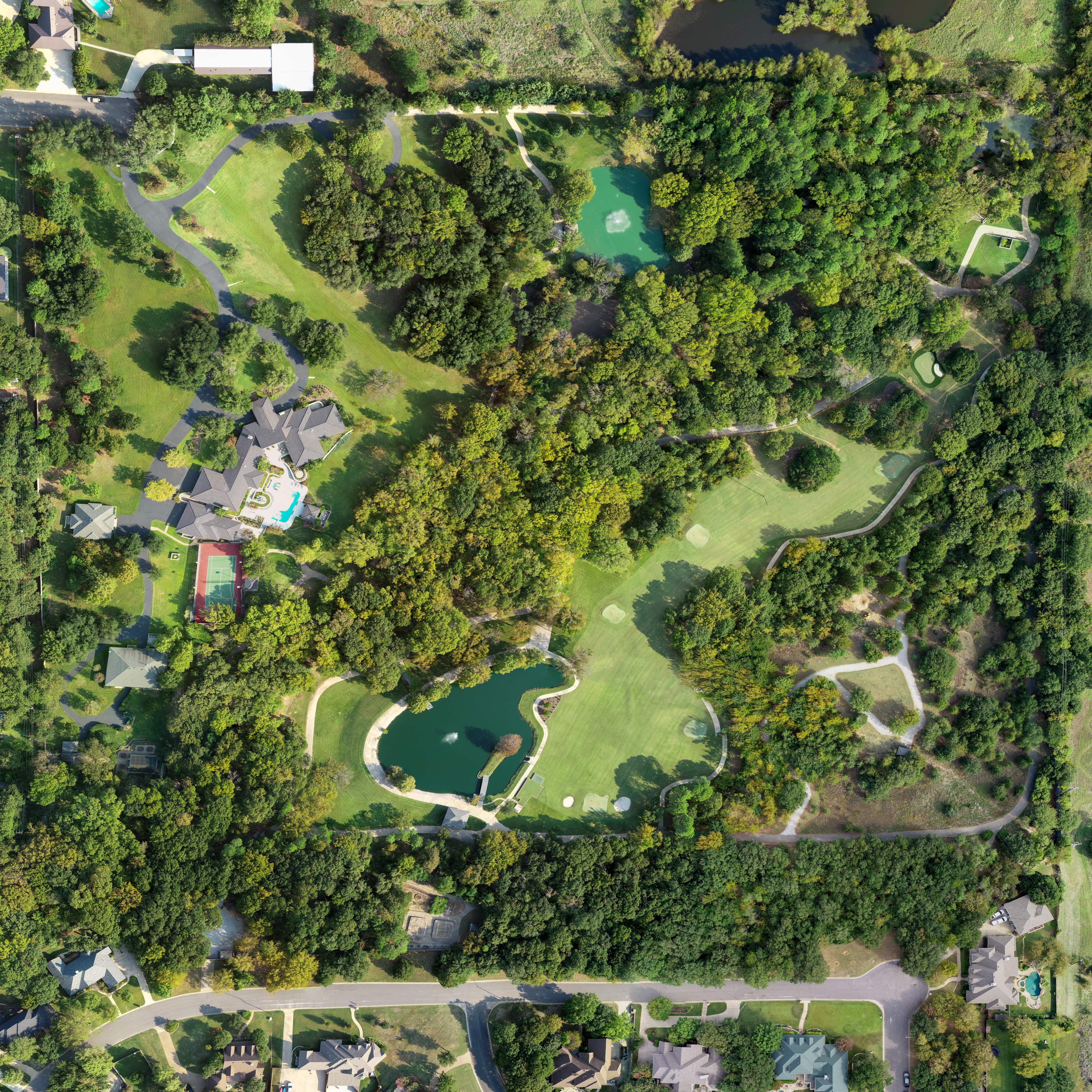 Panoramic aerial drone photography capturing expansive North Texas natural landscapes.