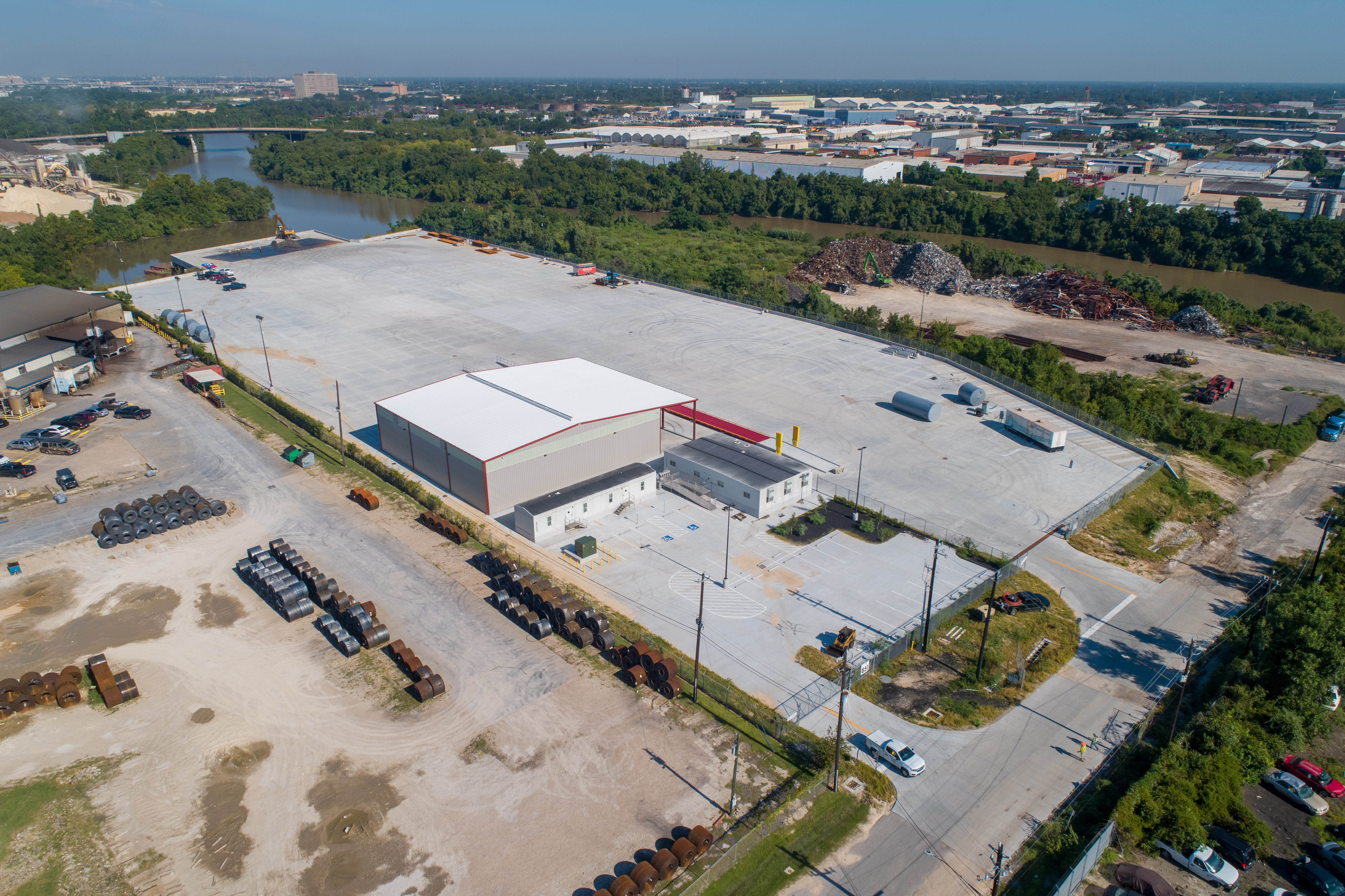 Drone survey and aerial photography of a large construction site in Denton TX.