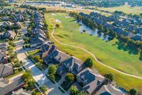 Real estate drone photography of a residential community in North Texas, DFW.